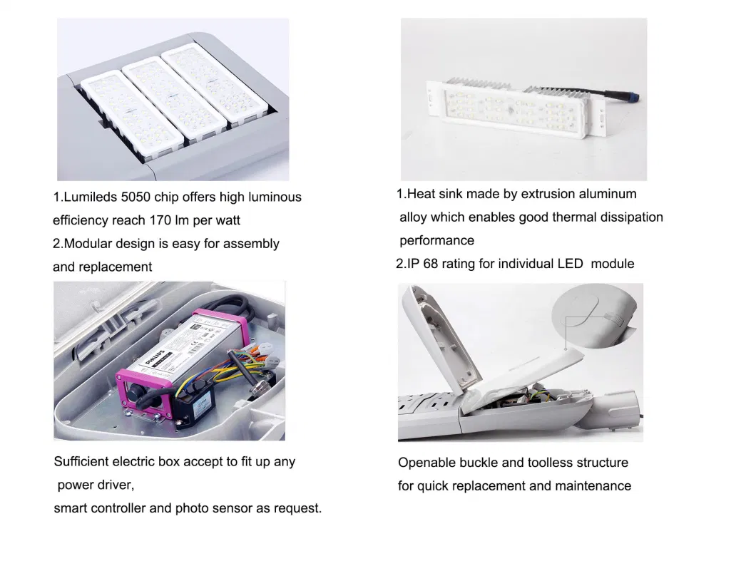 New Module 200W IP66 Outdoor Lamp LED Street Light Outdoor